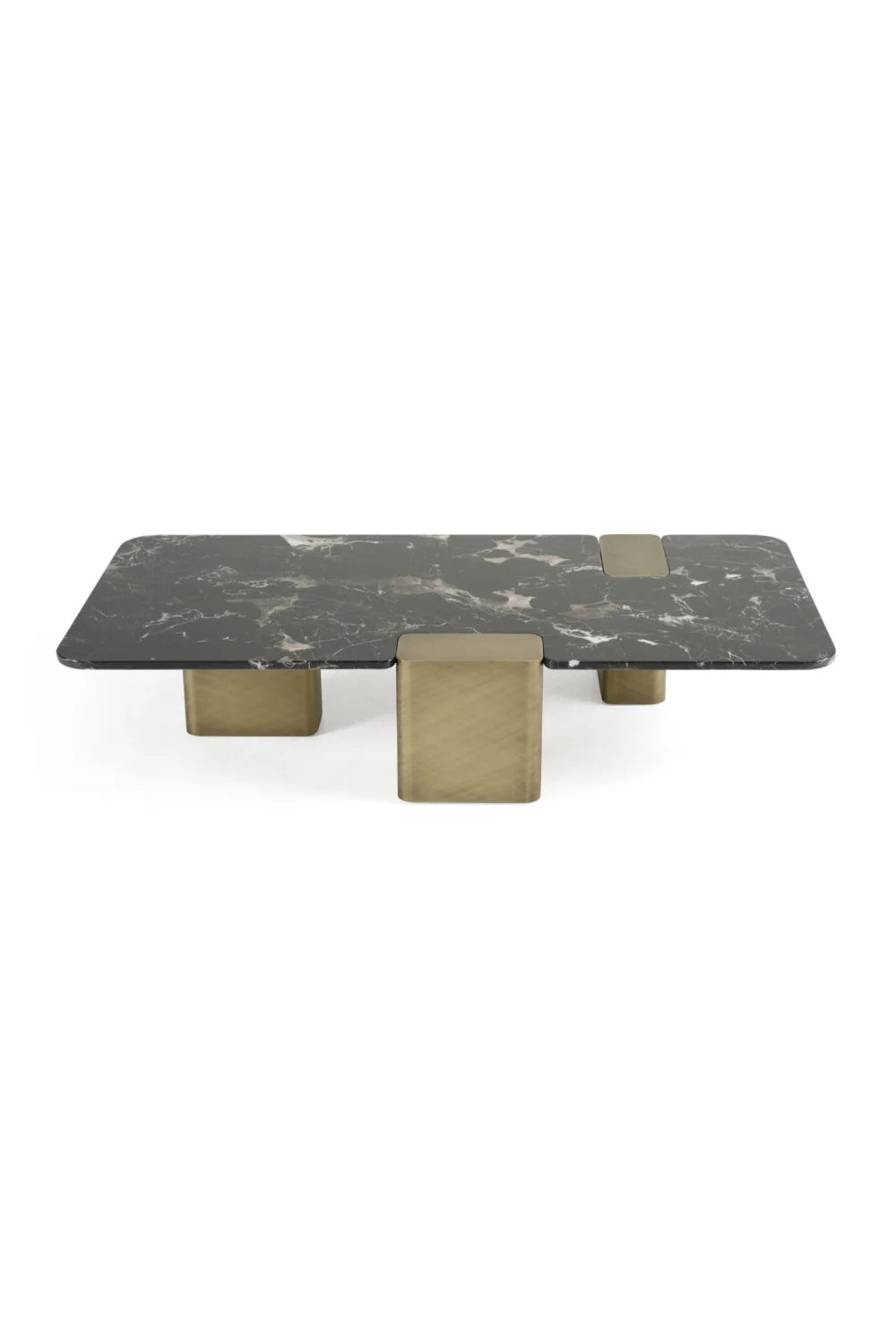 Luxury Black Marble Coffee Table Modern Italian Style for Villa