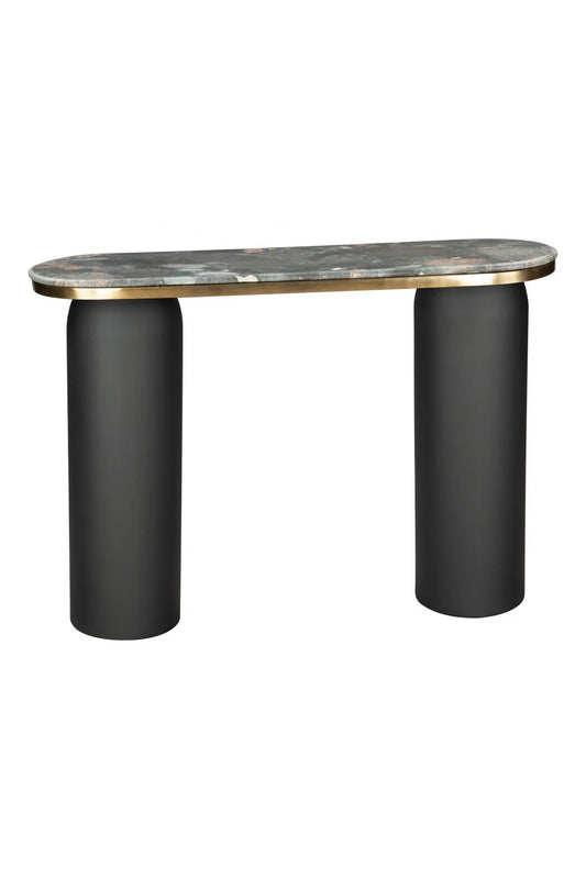 Luxury Black Marble Console Table Modern Italian Style for Villa