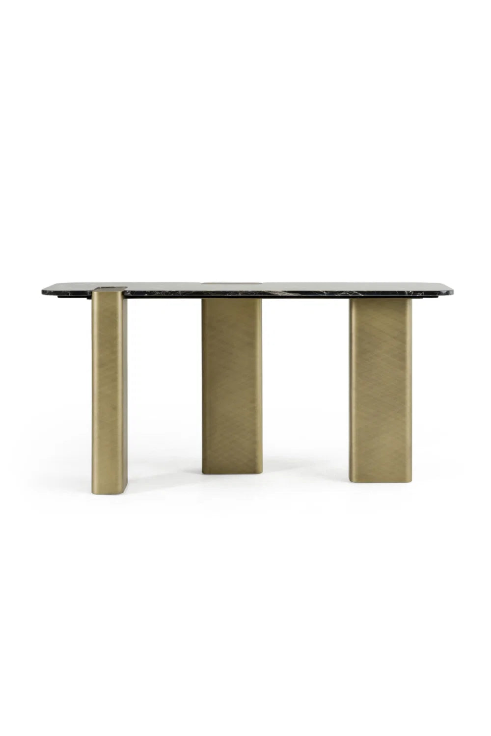Luxury Black Marble Console Table Modern Italian Style for Villa