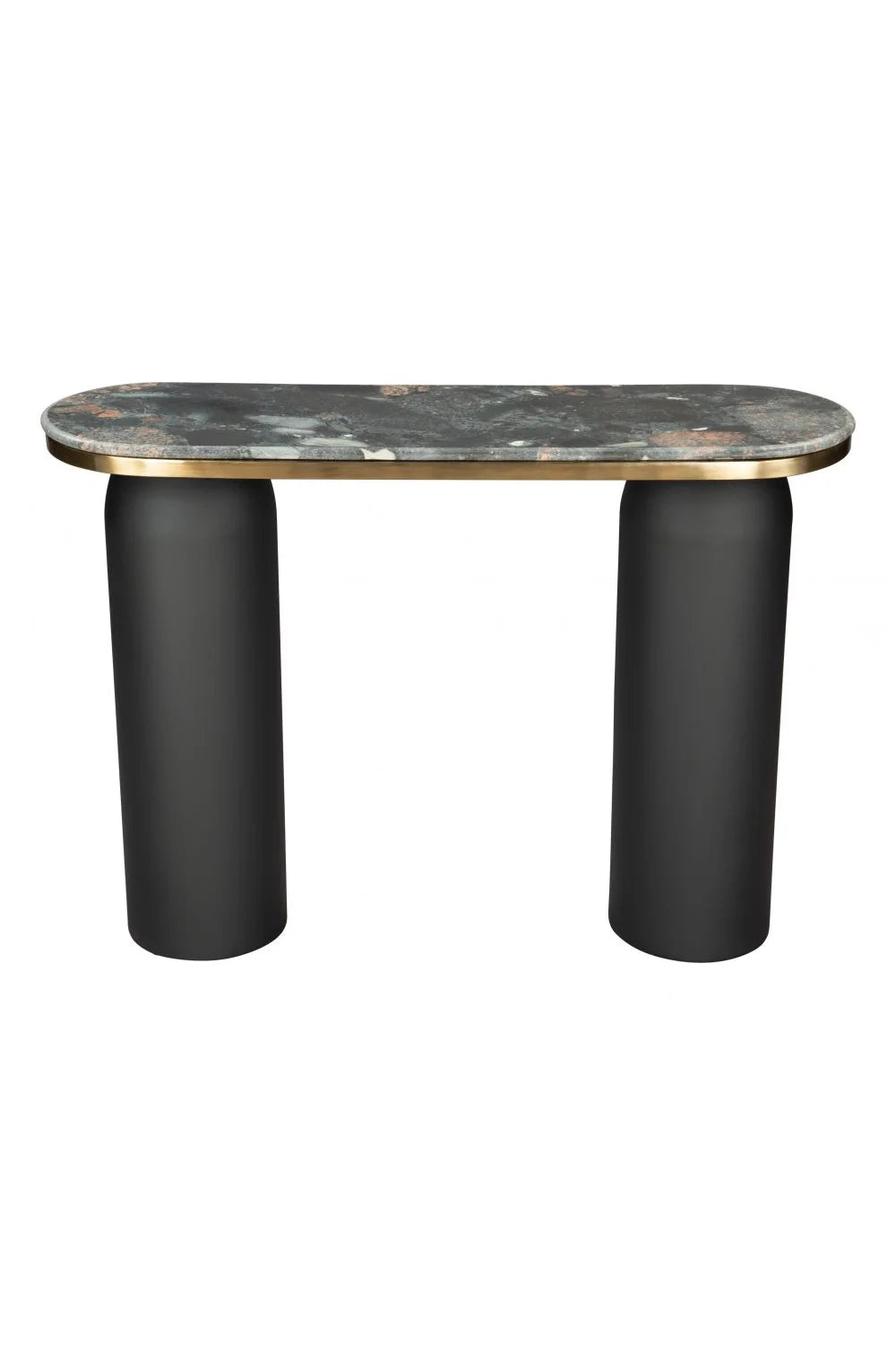 Luxury Black Marble Console Table Modern Italian Style for Villa