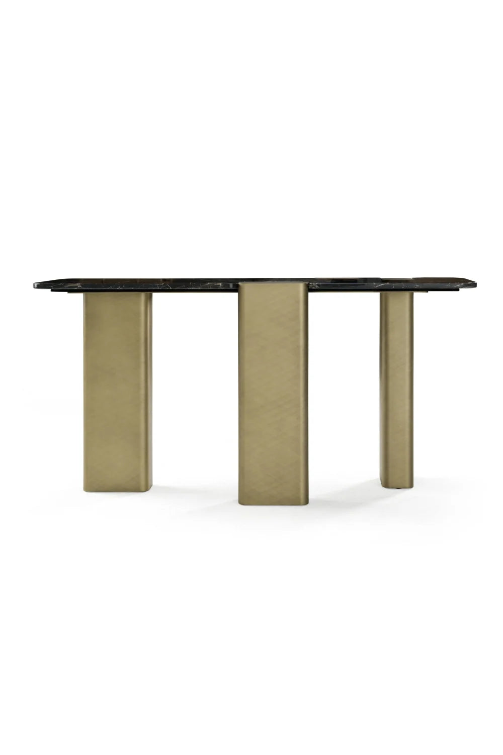 Luxury Black Marble Console Table Modern Italian Style for Villa