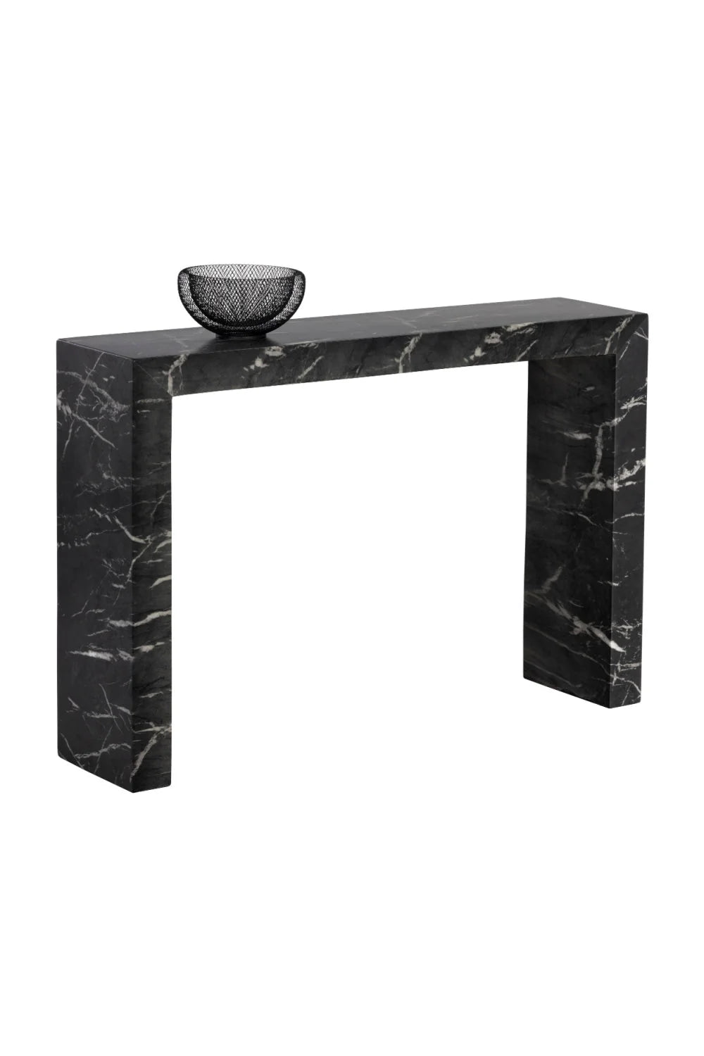 Luxury Black Marble Console Table Modern Italian Style for Villa