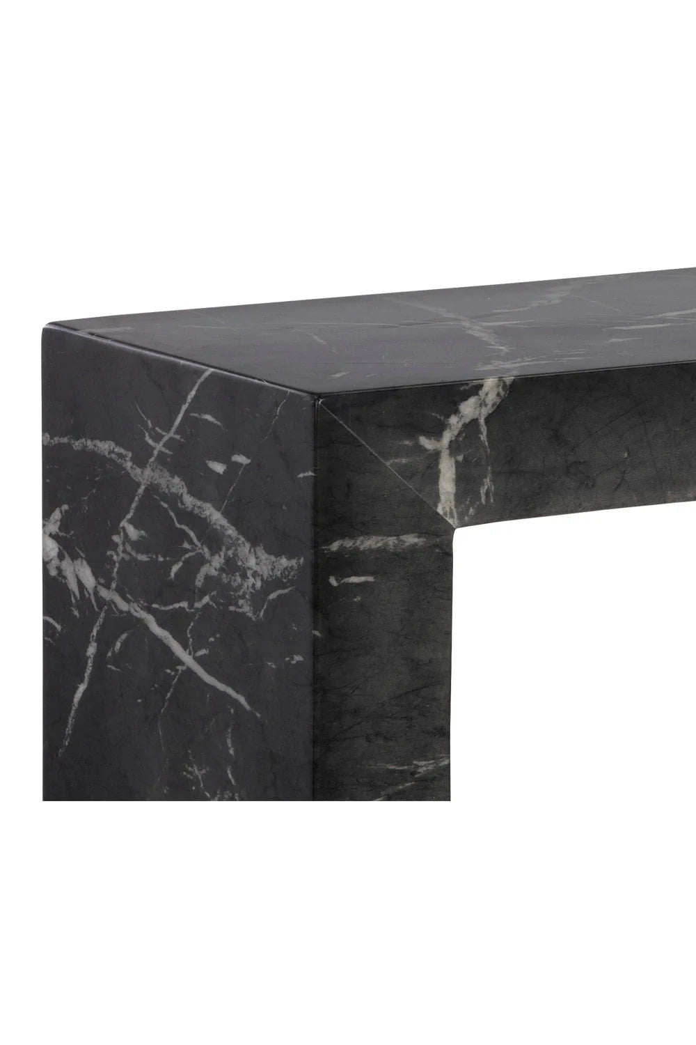 Luxury Black Marble Console Table Modern Italian Style for Villa