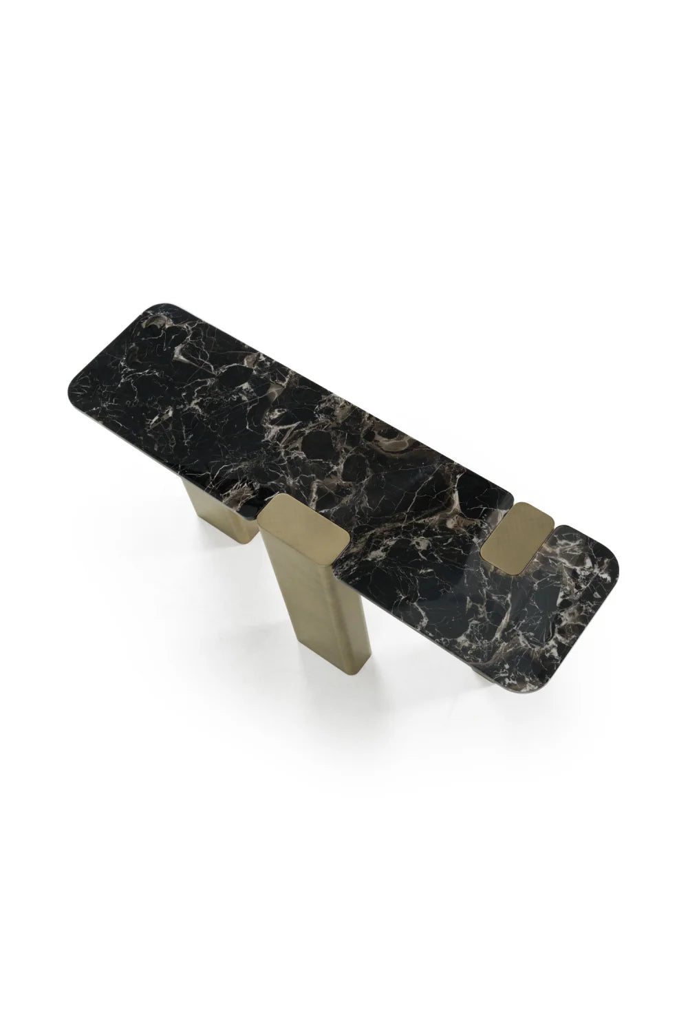 Luxury Black Marble Console Table Modern Italian Style for Villa