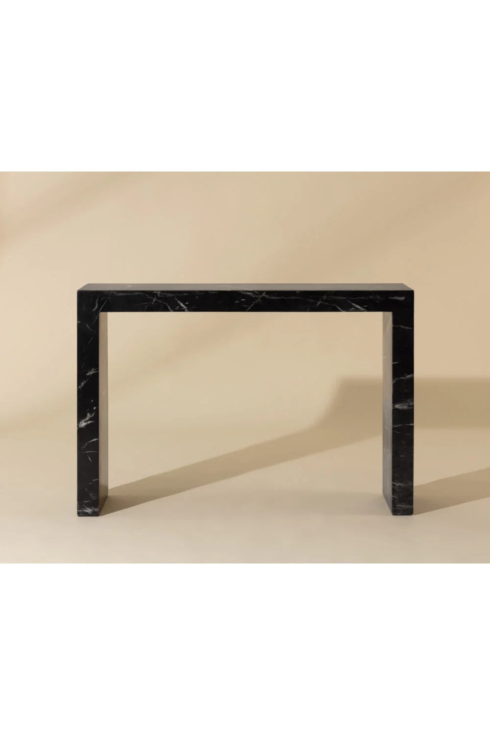 Luxury Black Marble Console Table Modern Italian Style for Villa