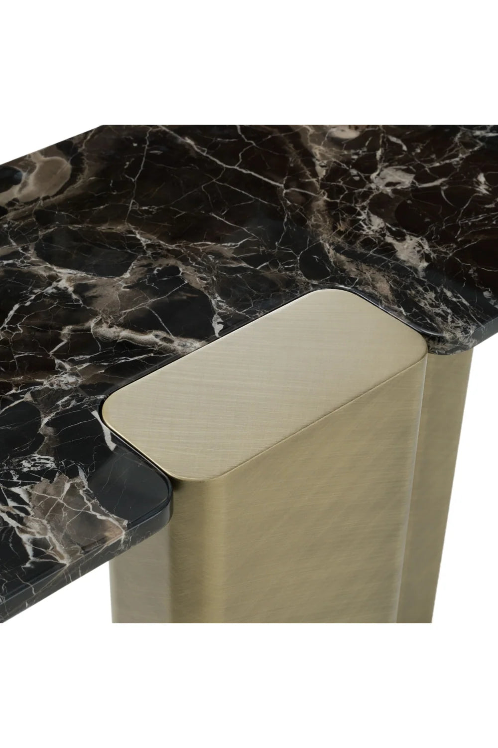 Luxury Black Marble Console Table Modern Italian Style for Villa