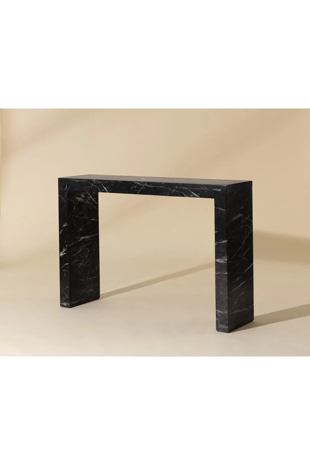 Luxury Black Marble Console Table Modern Italian Style for Villa