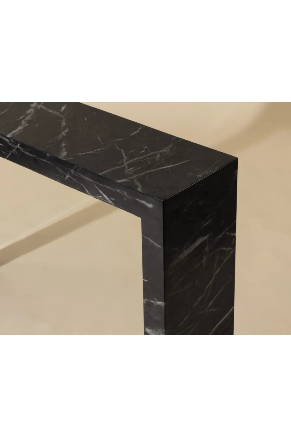 Luxury Black Marble Console Table Modern Italian Style for Villa