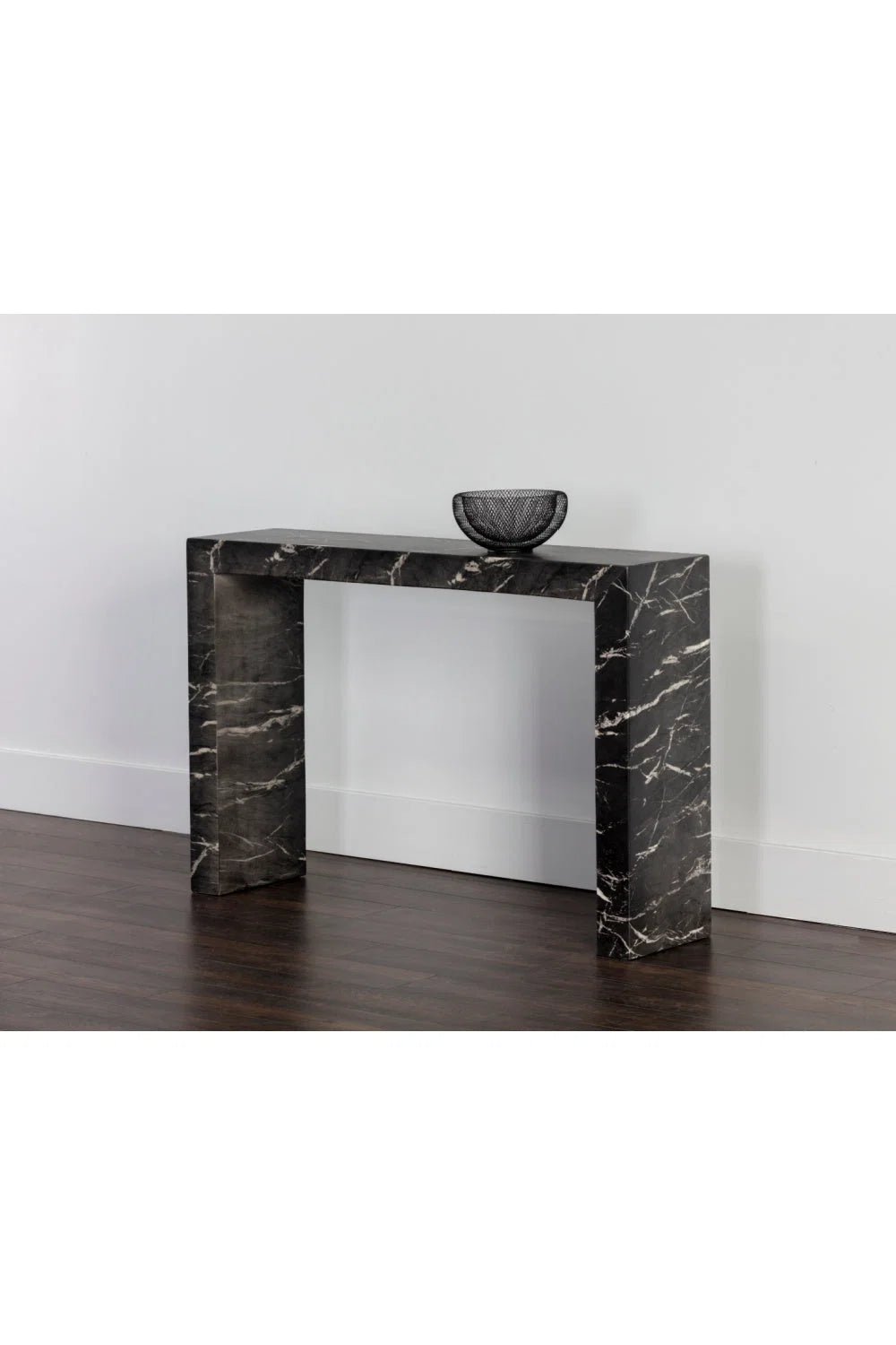 Luxury Black Marble Console Table Modern Italian Style for Villa