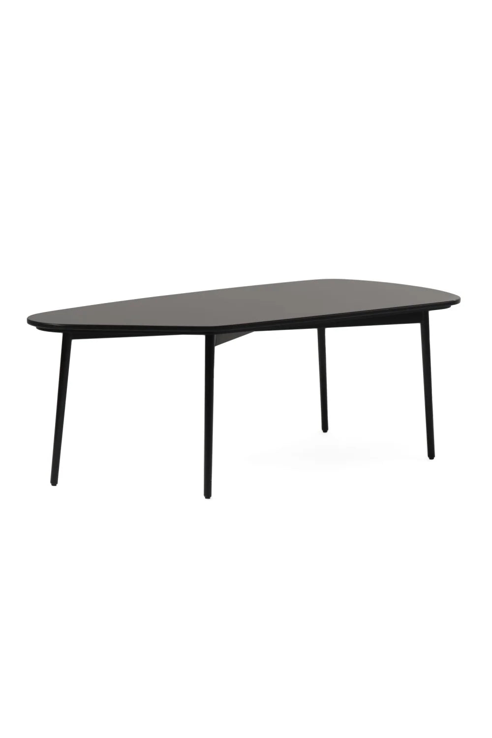 Luxury Black Marble Freeform Coffee Table Modern Italian Style for Villa