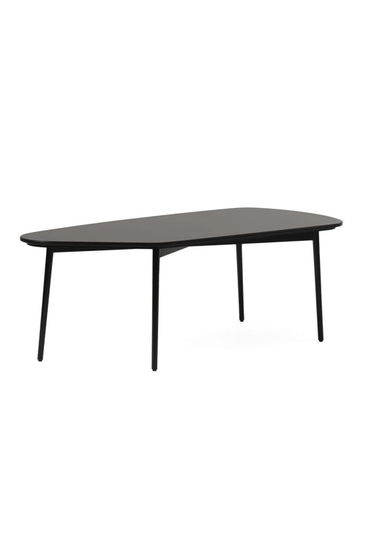 Luxury Black Marble Freeform Coffee Table Modern Italian Style for Villa