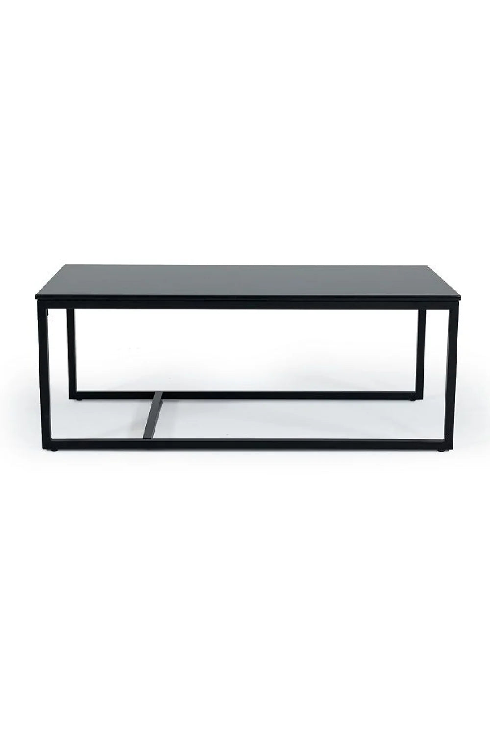 Luxury Black Marble Rectangular Coffee Table Modern Italian Style for Villa