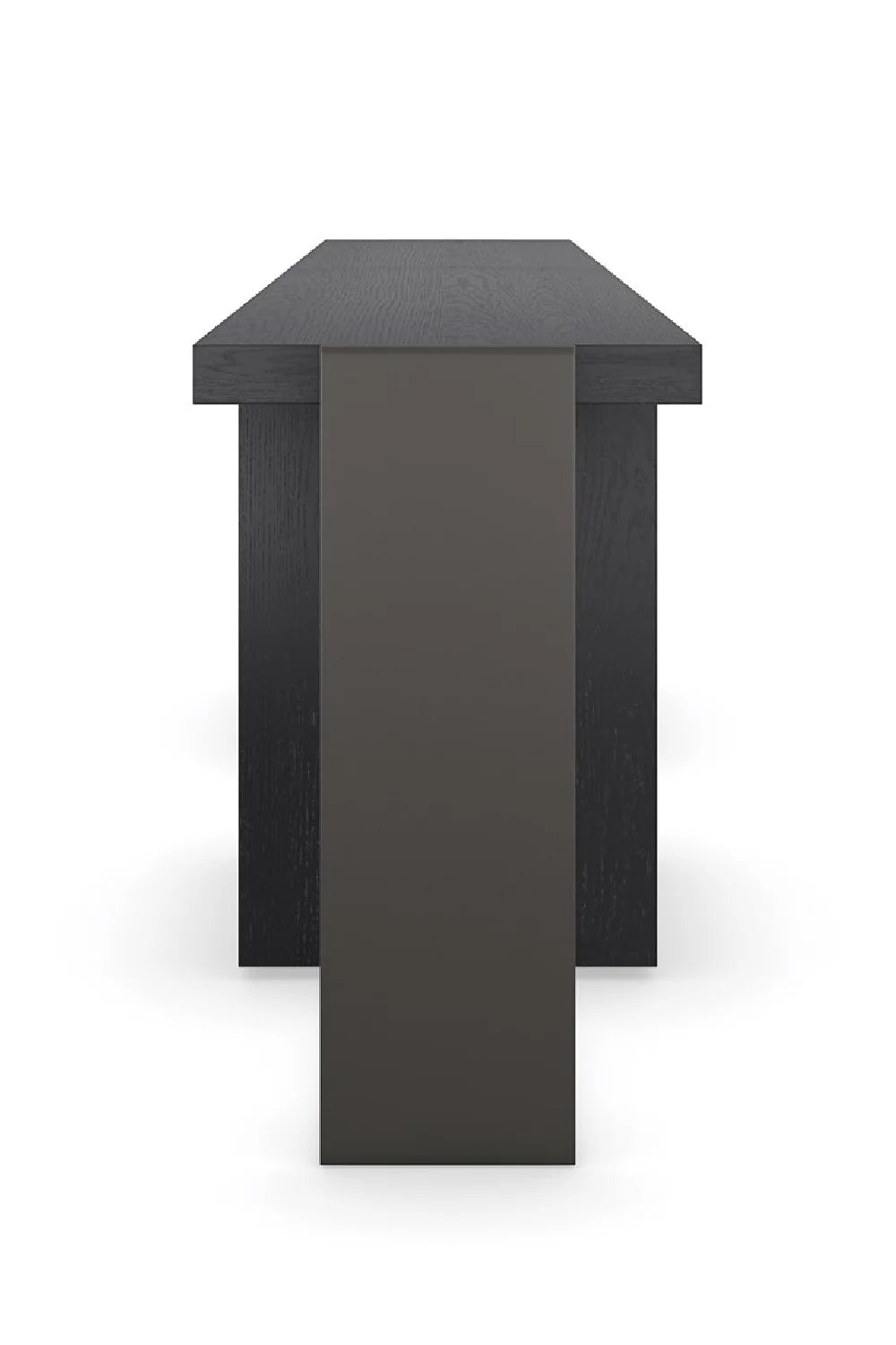 Luxury Black Matte 6-Drawer Media Unit Modern Italian Style for Villa