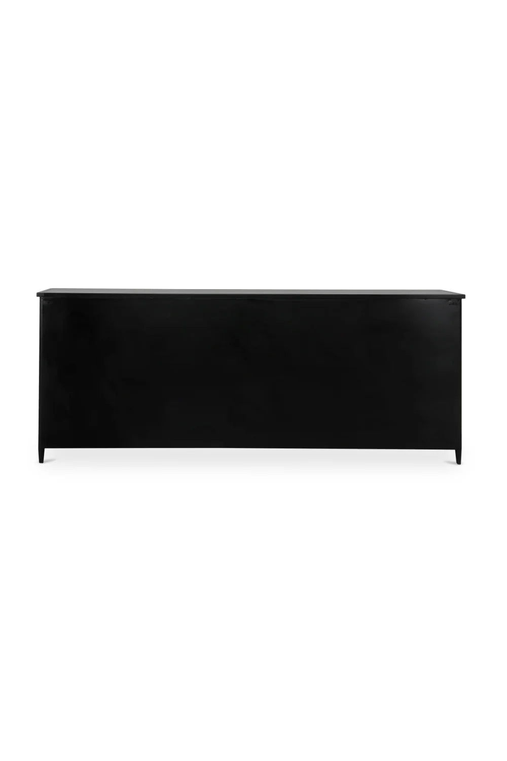 Luxury Black Metal 4-Door Sideboard European Style for Villa