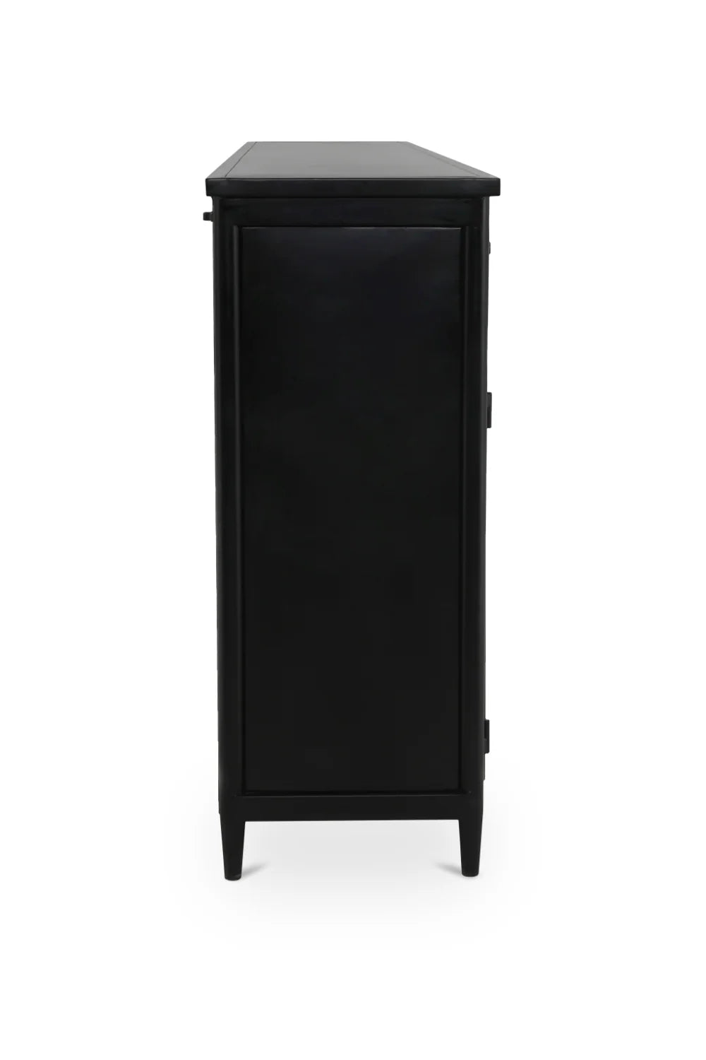 Luxury Black Metal 4-Door Sideboard European Style for Villa