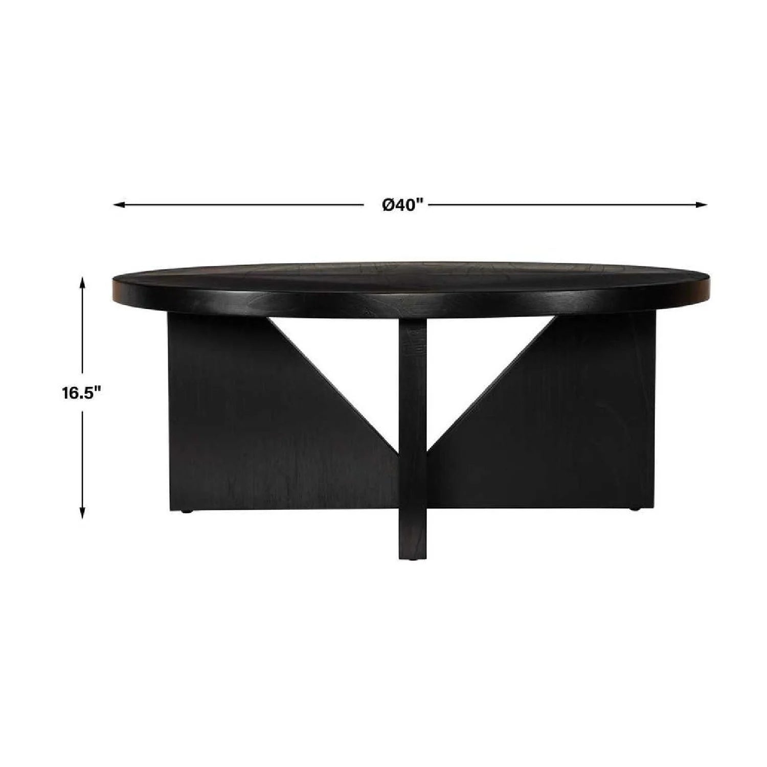 Luxury Black Mindi Veneer Coffee Table Modern Italian Style for Villa