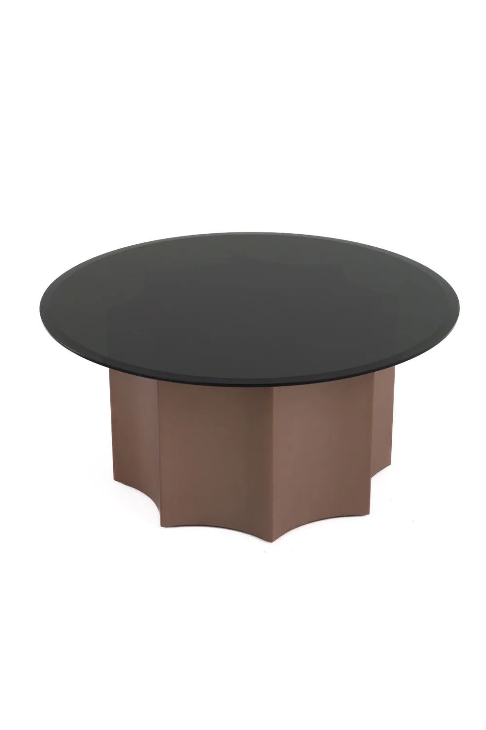 Luxury Black Mirror Round Coffee Table Modern Italian Style for Villa