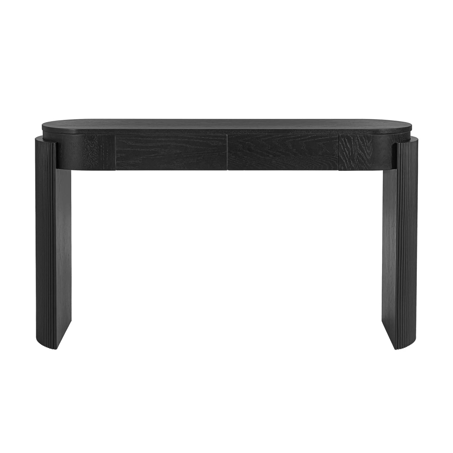 Luxury Black Natural Wood Console Table Modern Italian Style for Villa
