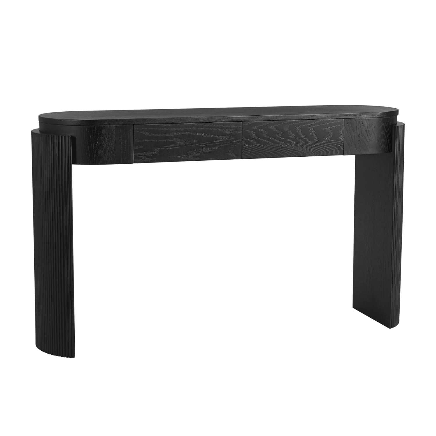 Luxury Black Natural Wood Console Table Modern Italian Style for Villa