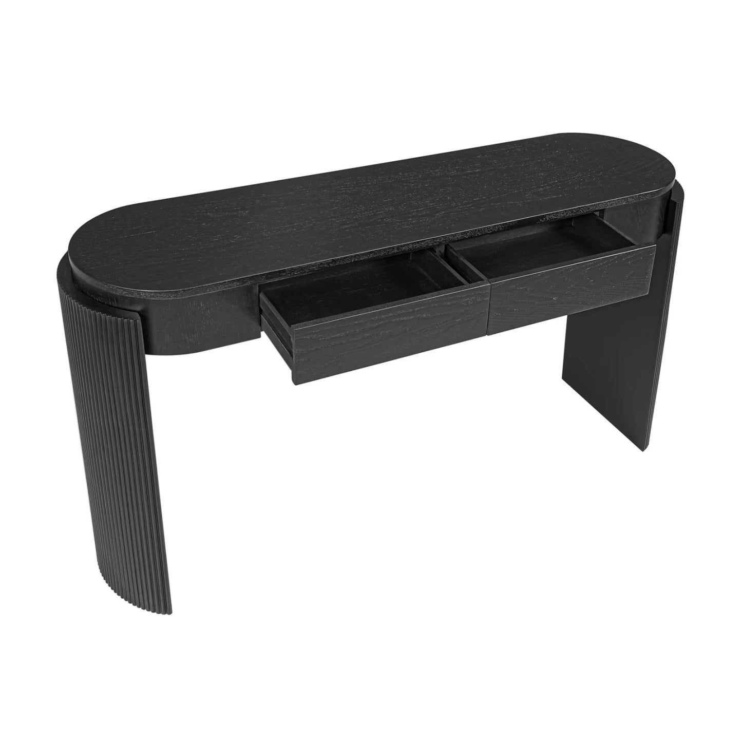 Luxury Black Natural Wood Console Table Modern Italian Style for Villa