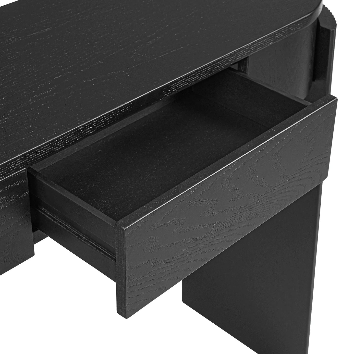 Luxury Black Natural Wood Console Table Modern Italian Style for Villa