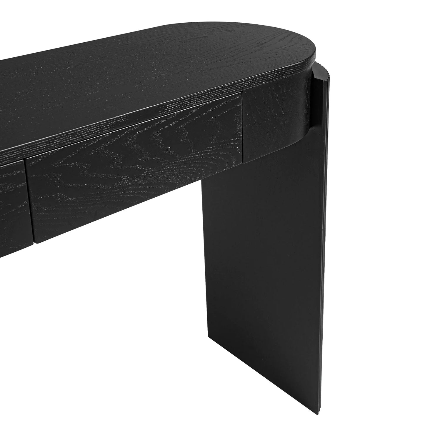 Luxury Black Natural Wood Console Table Modern Italian Style for Villa