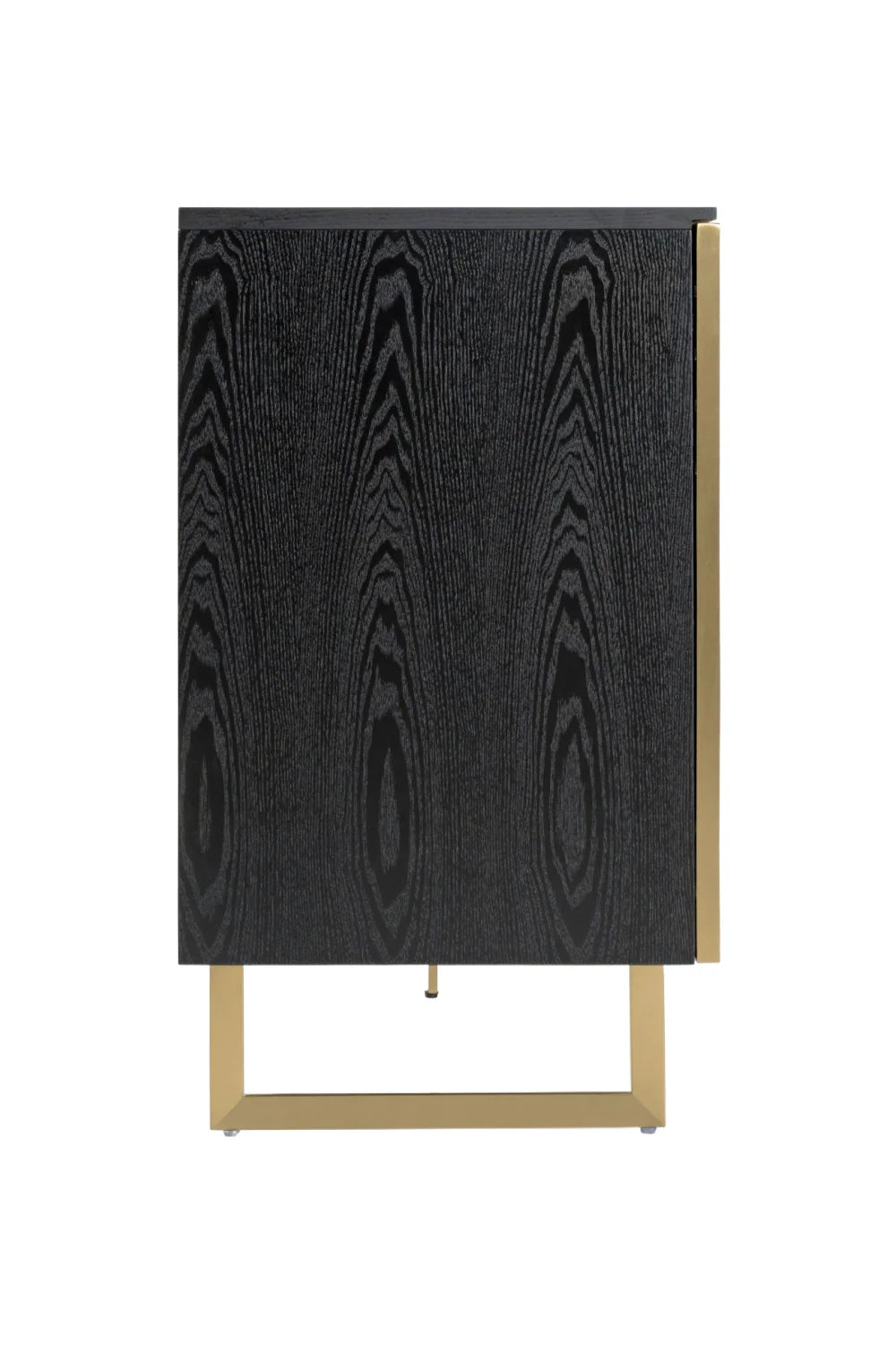 Luxury Black Oak 4-Door Sideboard European Style for Villa