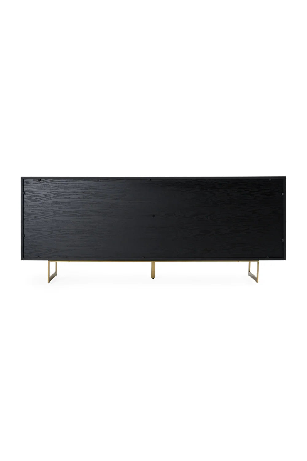 Luxury Black Oak 4-Door Sideboard European Style for Villa