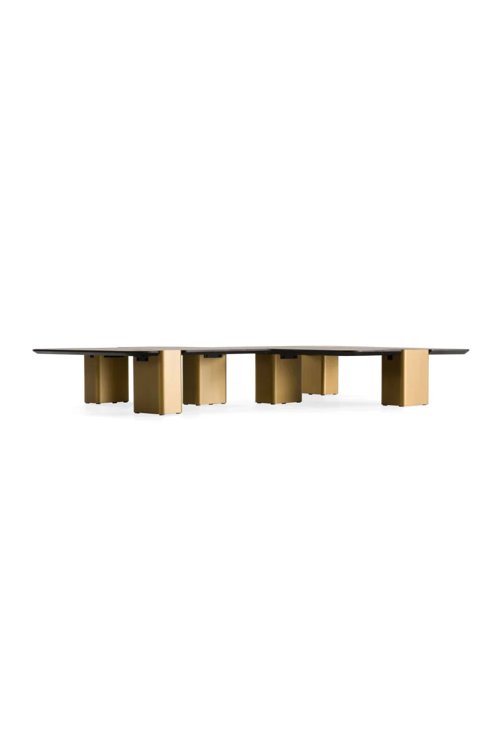 Luxury Black Oak Nesting Tables Modern Italian Style for Villa