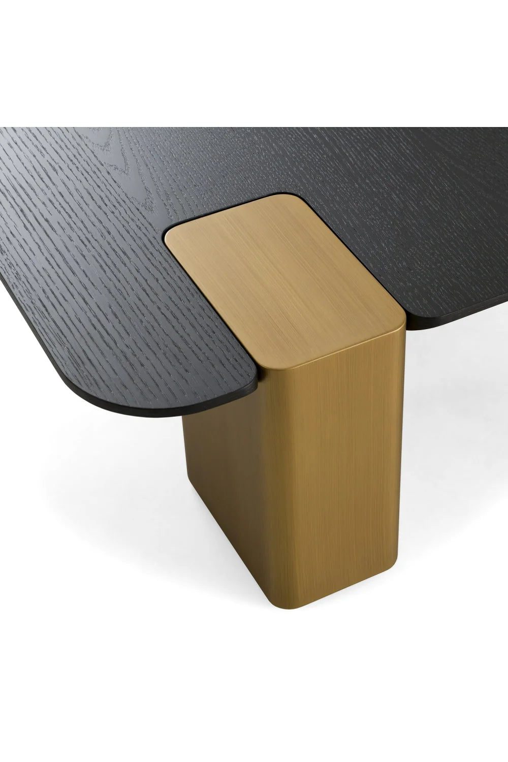 Luxury Black Oak Nesting Tables Modern Italian Style for Villa