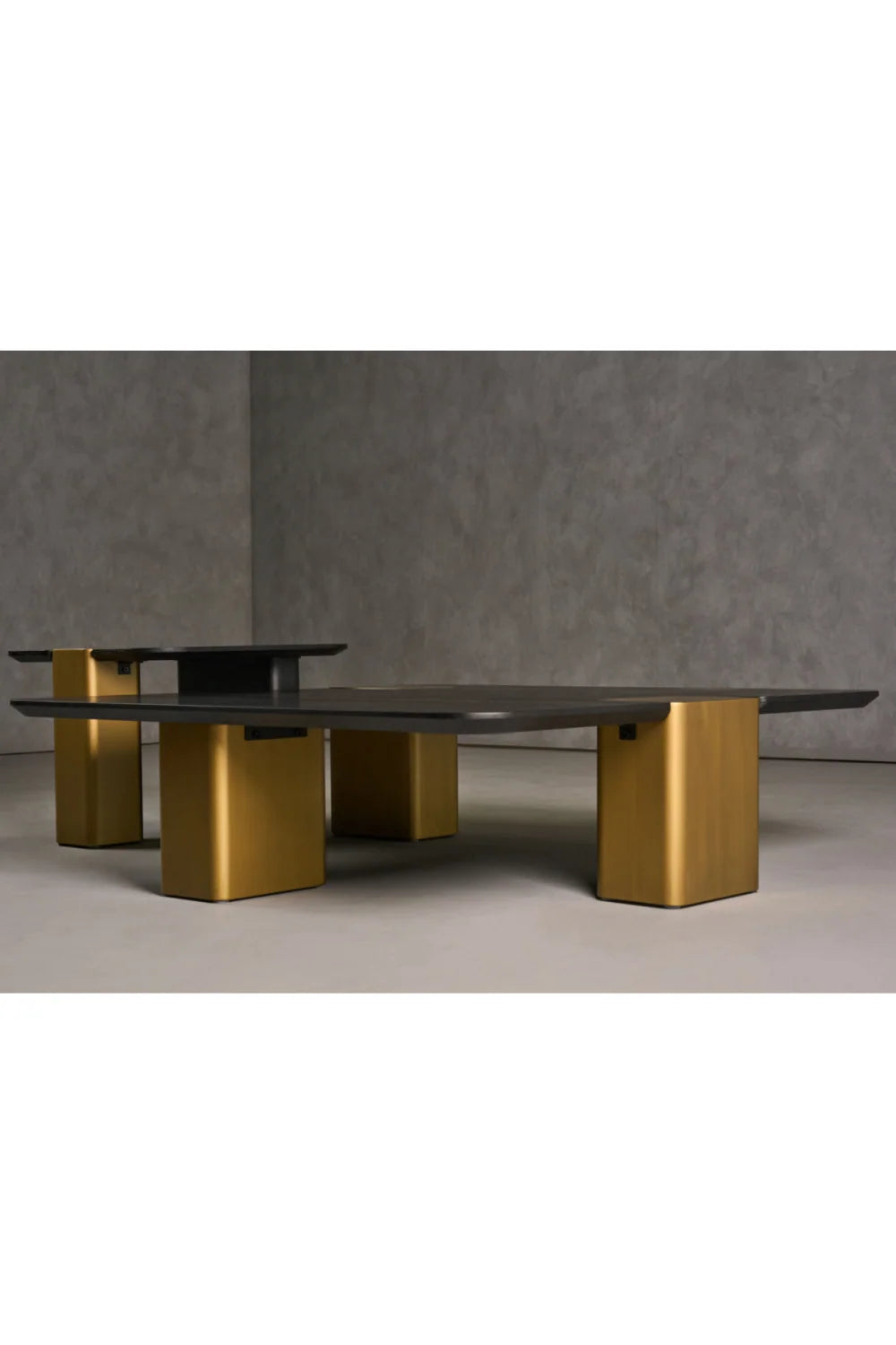 Luxury Black Oak Nesting Tables Modern Italian Style for Villa