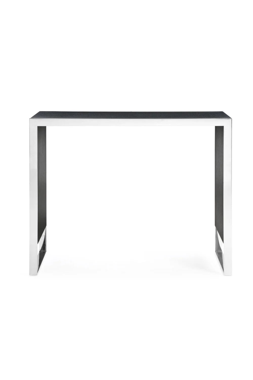Luxury Black Oak Rectangular Bar Table Modern Italian Style for Villa