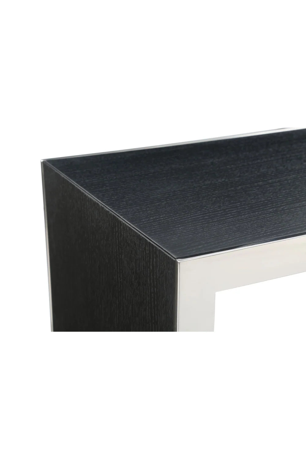 Luxury Black Oak Rectangular Bar Table Modern Italian Style for Villa