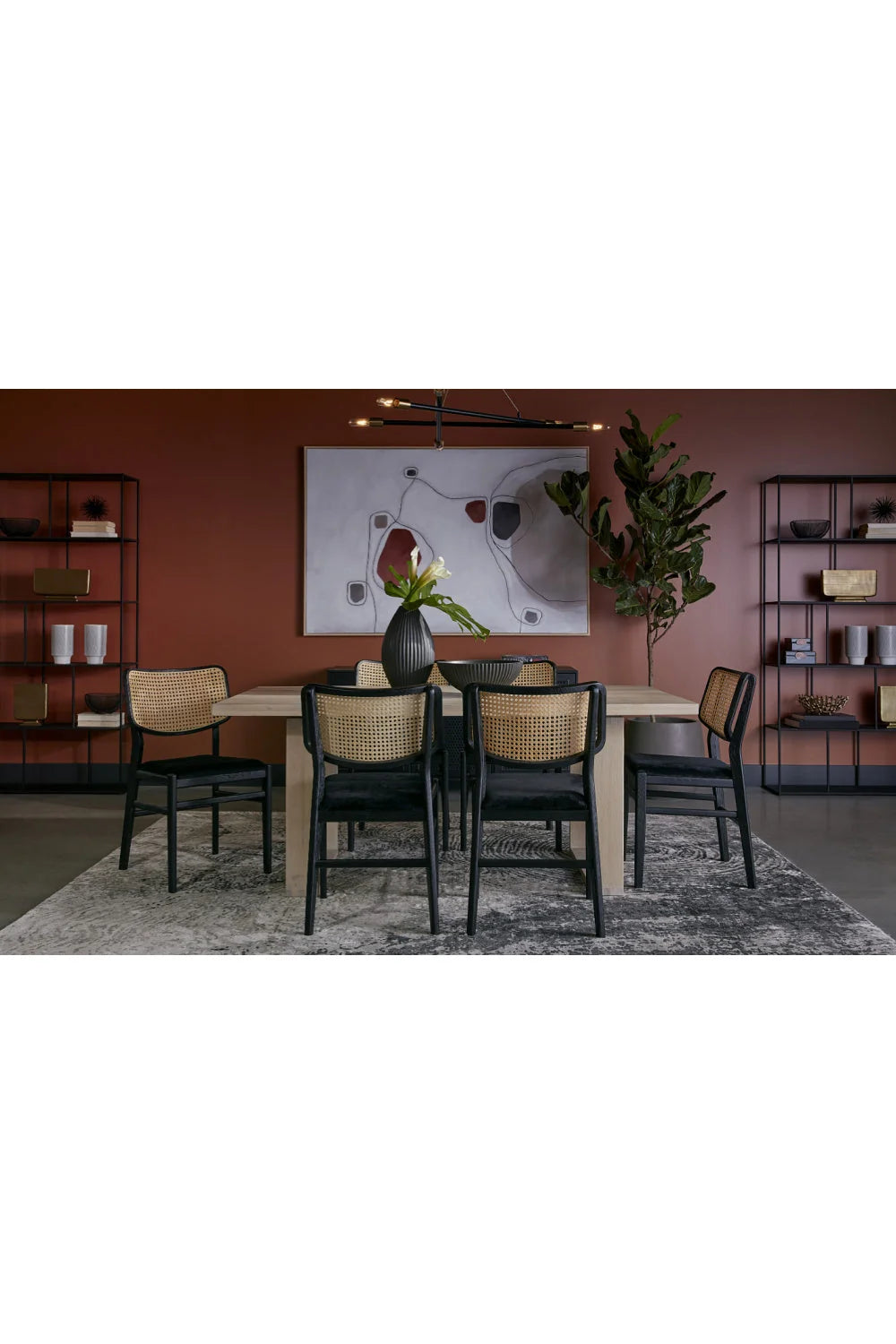 Luxury Black Perforated Metal 3-Door Sideboard European Style for Villa