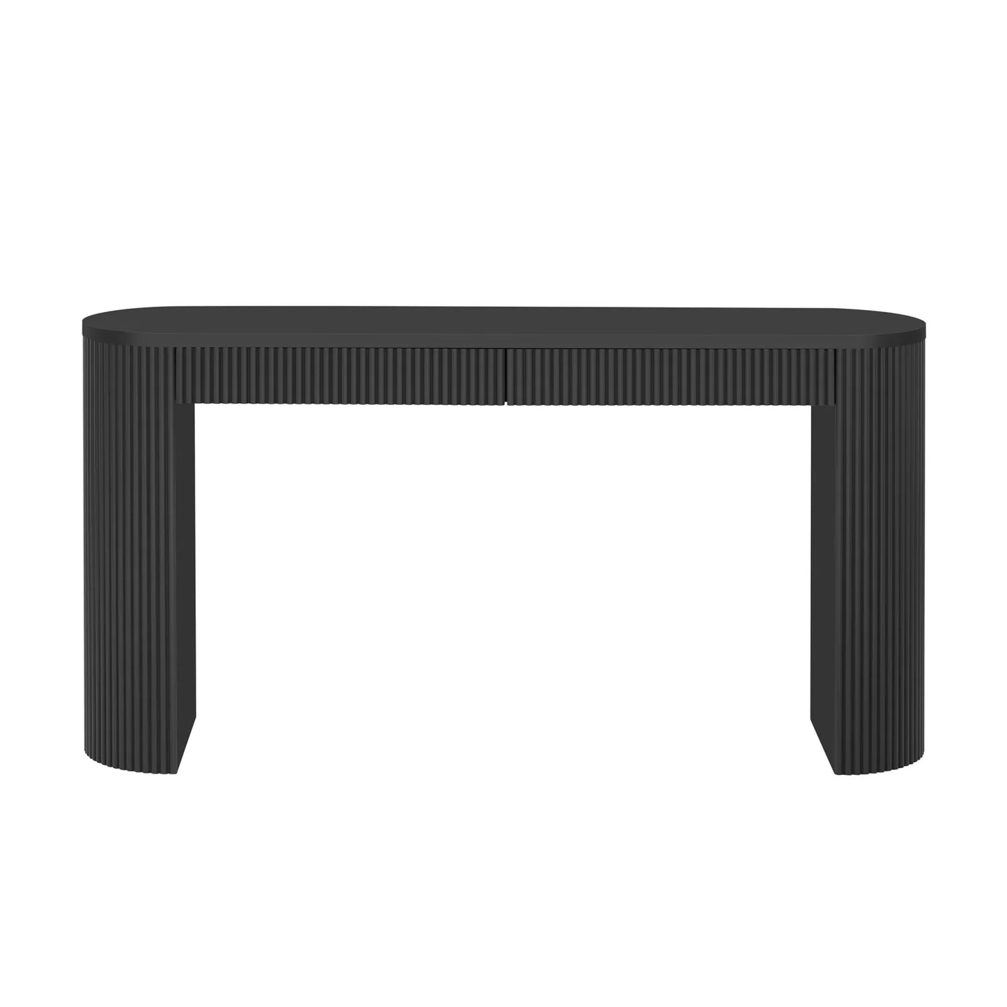 Luxury Black Pine Veneer Console Table Modern Italian Style for Villa