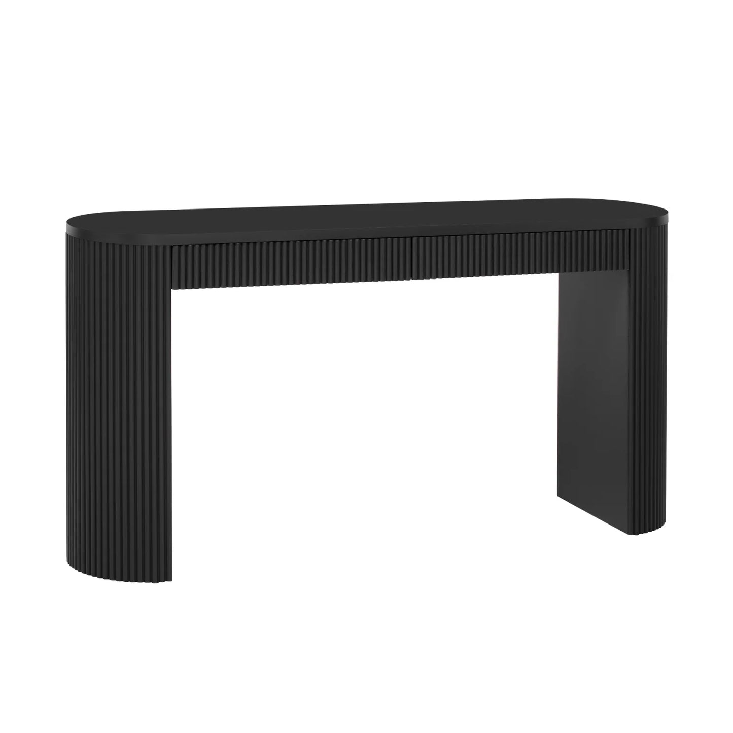Luxury Black Pine Veneer Console Table Modern Italian Style for Villa