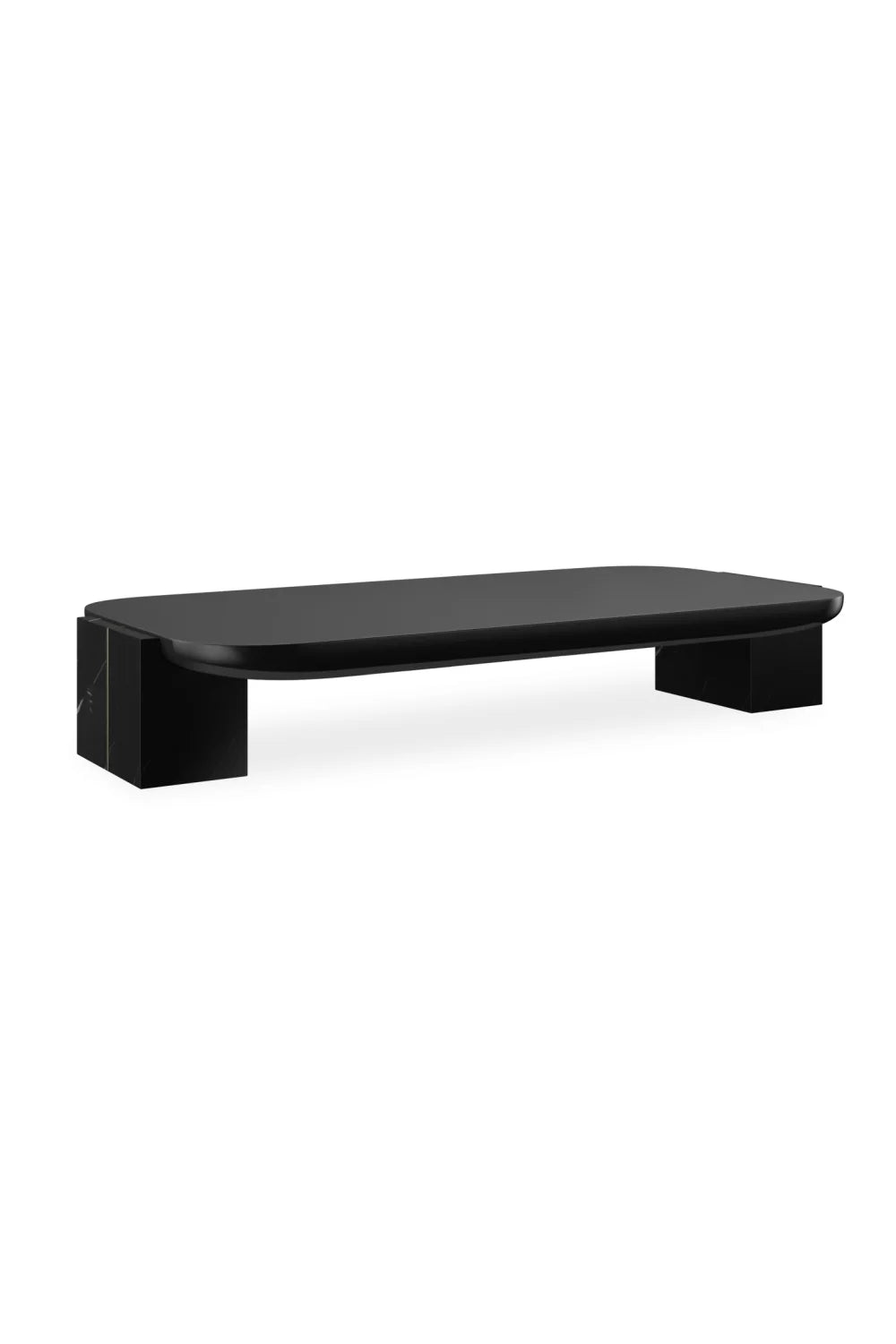 Luxury Black Rectangular Coffee Table Modern Italian Style for Villa