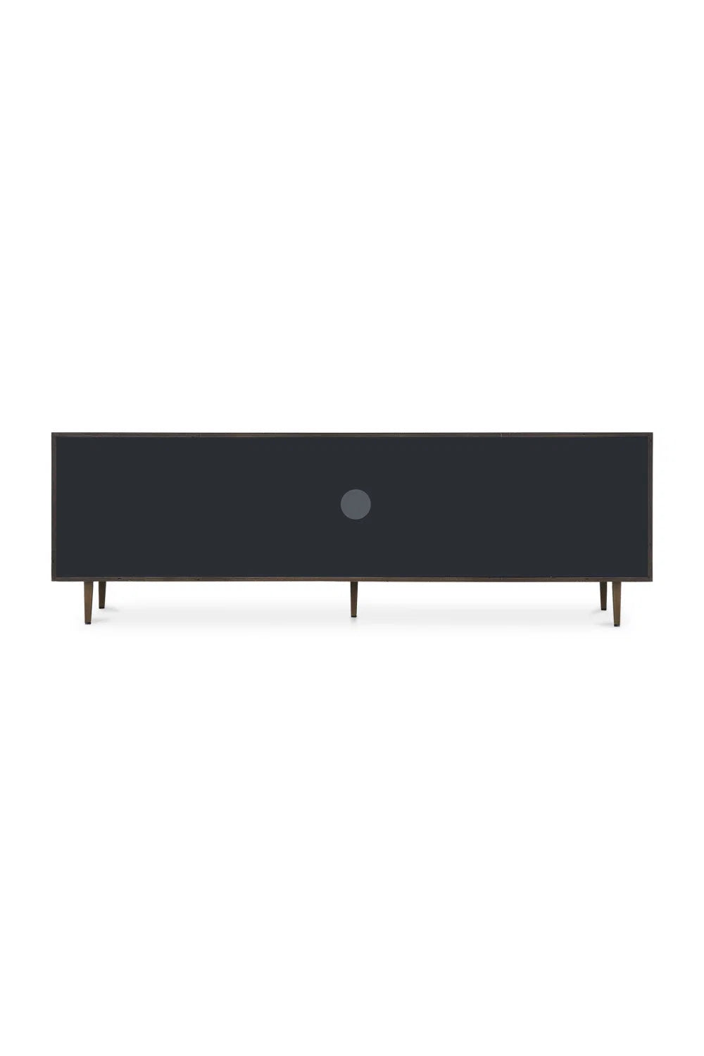Luxury Black Relief Carved Oak Sideboard European Style for Villa