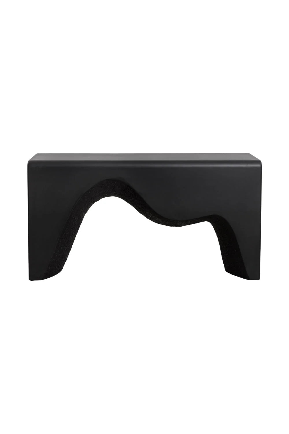 Luxury Black Sculpted Console Table Modern Italian Style for Villa