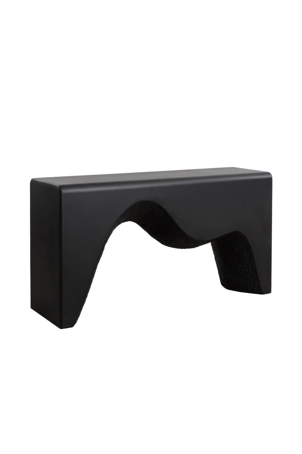 Luxury Black Sculpted Console Table Modern Italian Style for Villa