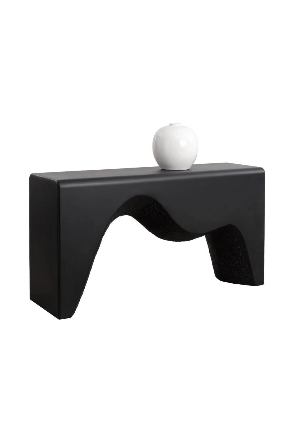 Luxury Black Sculpted Console Table Modern Italian Style for Villa