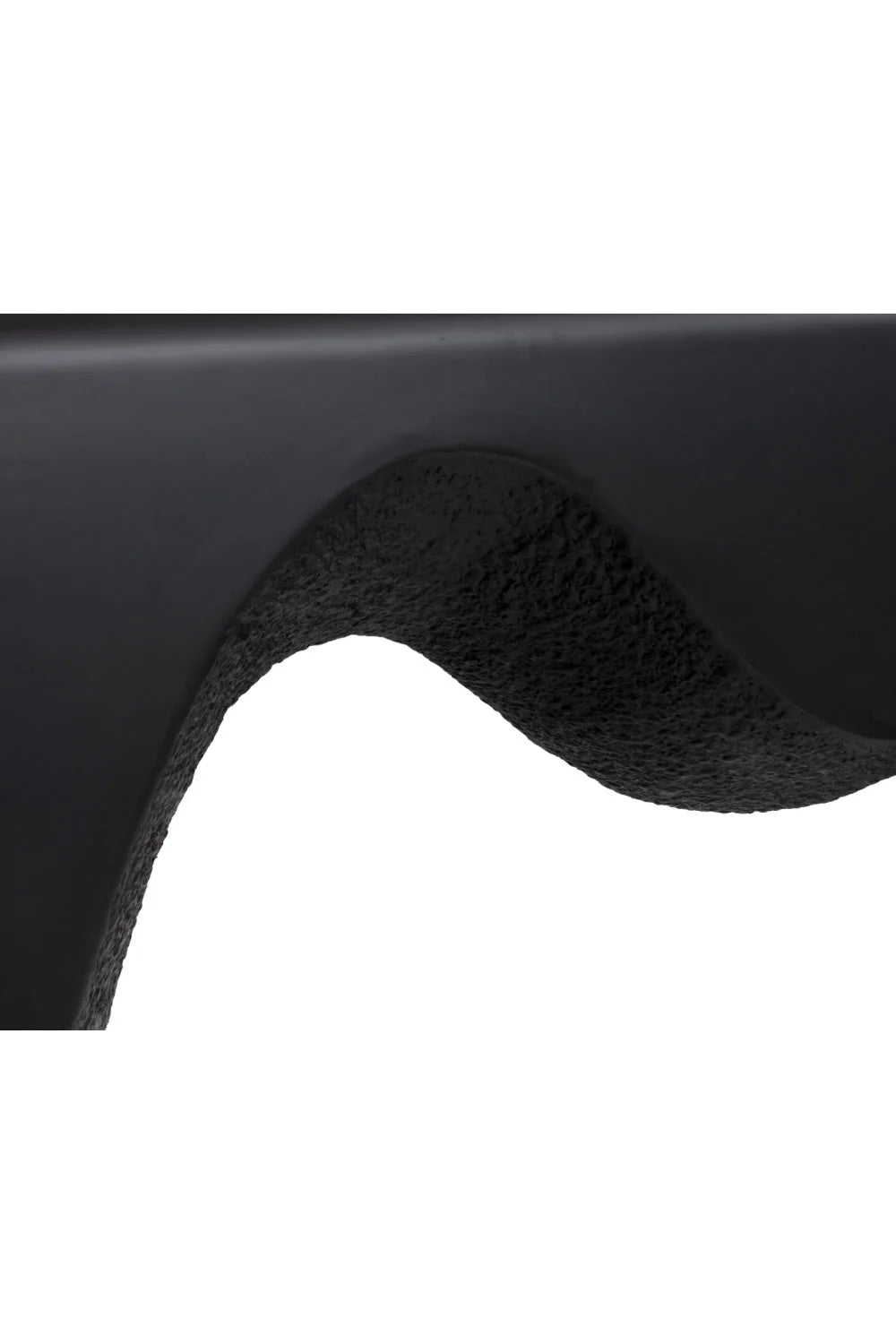 Luxury Black Sculpted Console Table Modern Italian Style for Villa