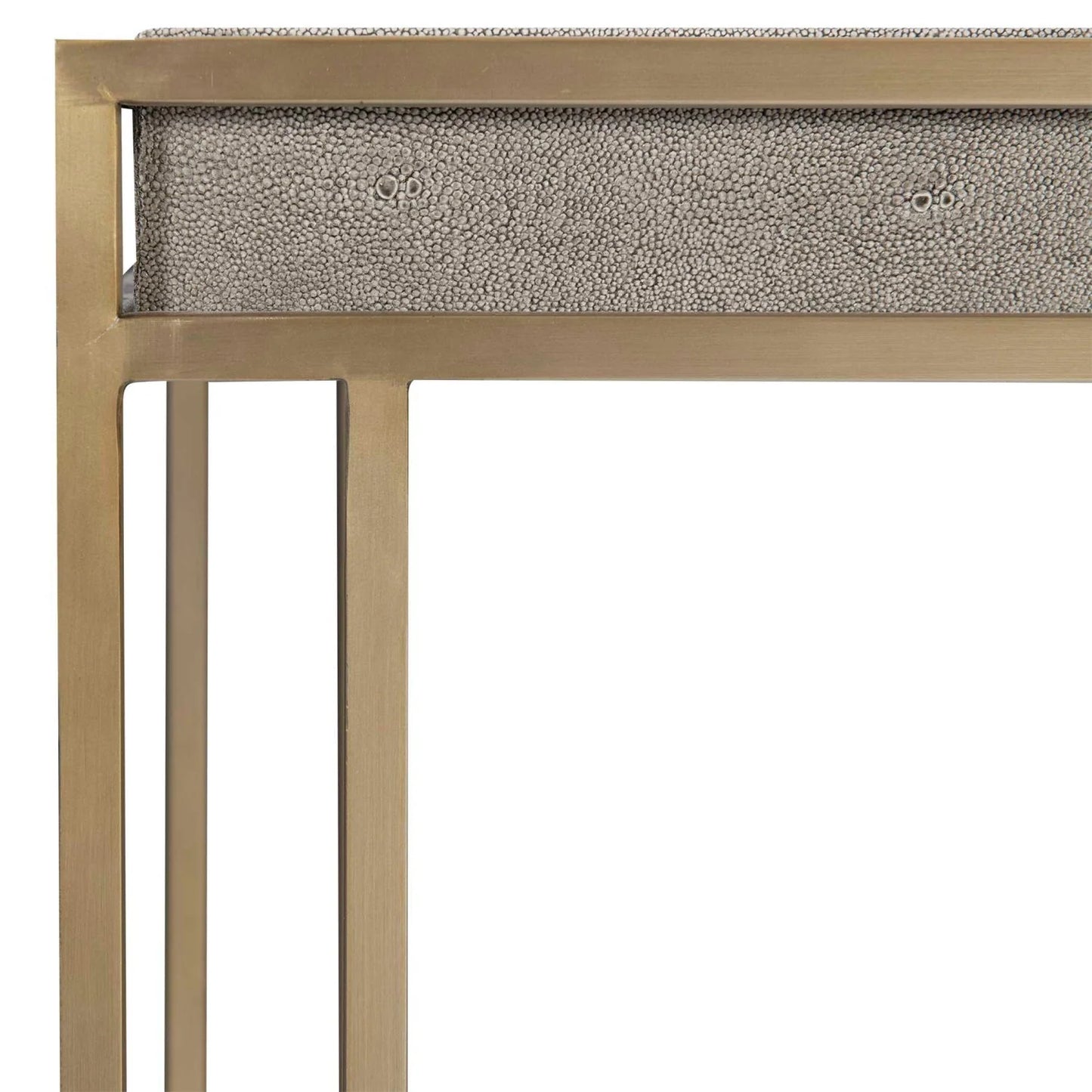 Luxury Black Shagreen Console Table Modern Italian Style for Villa