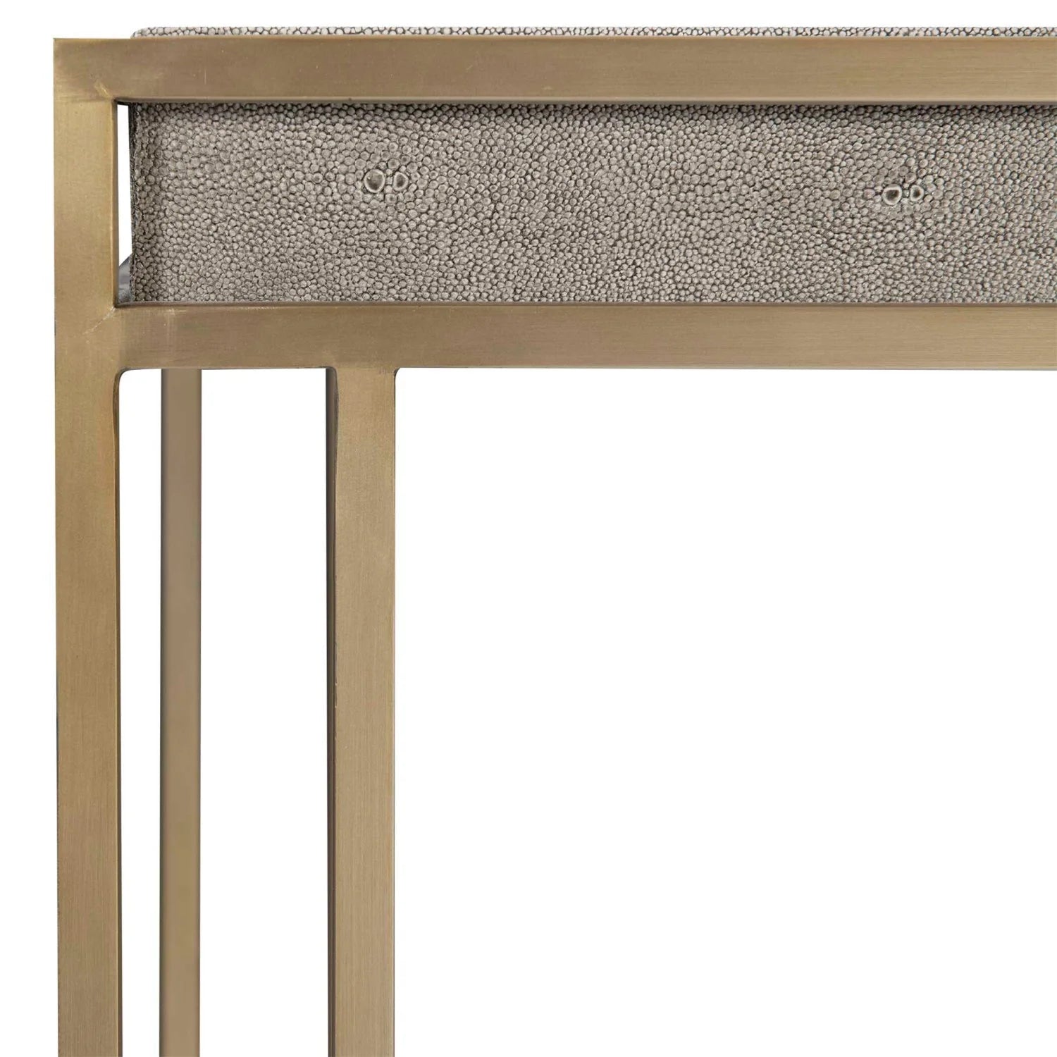 Luxury Black Shagreen Console Table Modern Italian Style for Villa