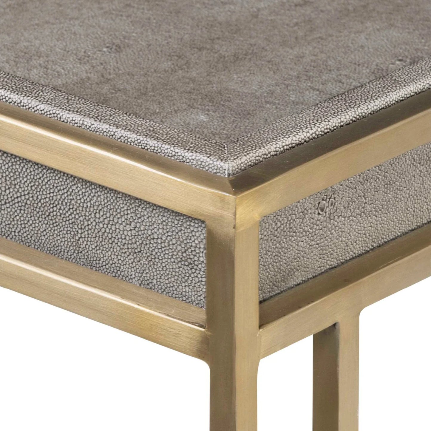 Luxury Black Shagreen Console Table Modern Italian Style for Villa