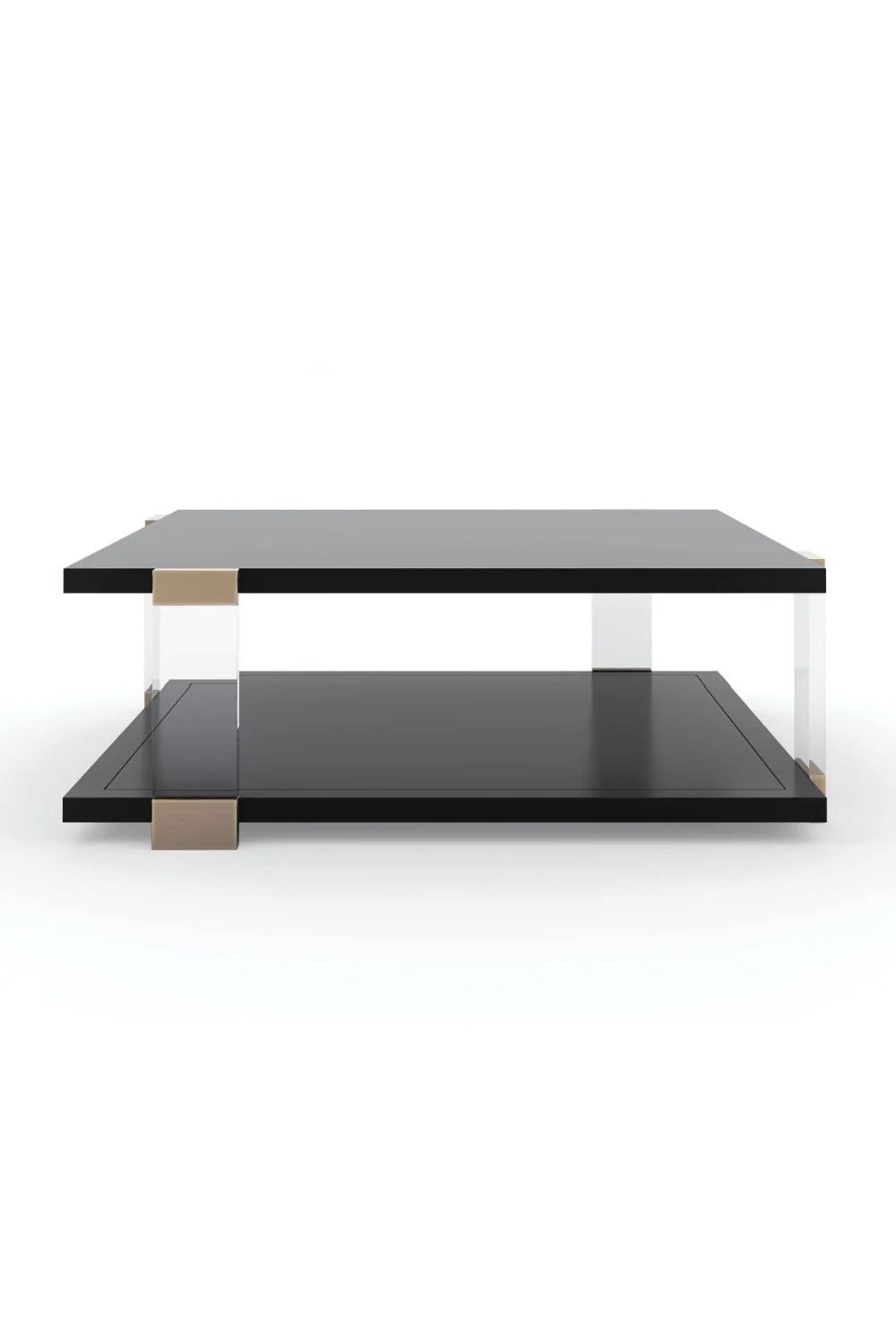 Luxury Black Square Coffee Table Modern Italian Style for Villa