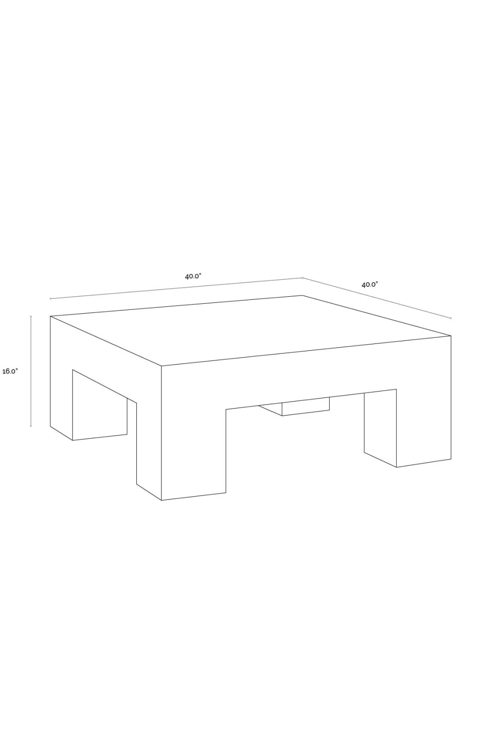 Luxury Black Square Coffee Table Modern Italian Style for Villa