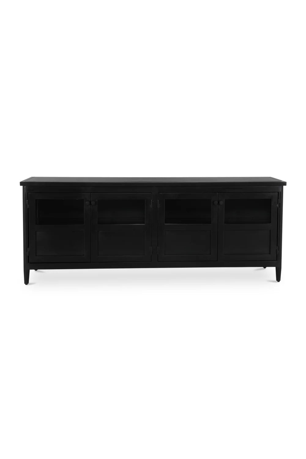 Luxury Black Steel Media Unit Modern Italian Style for Villa