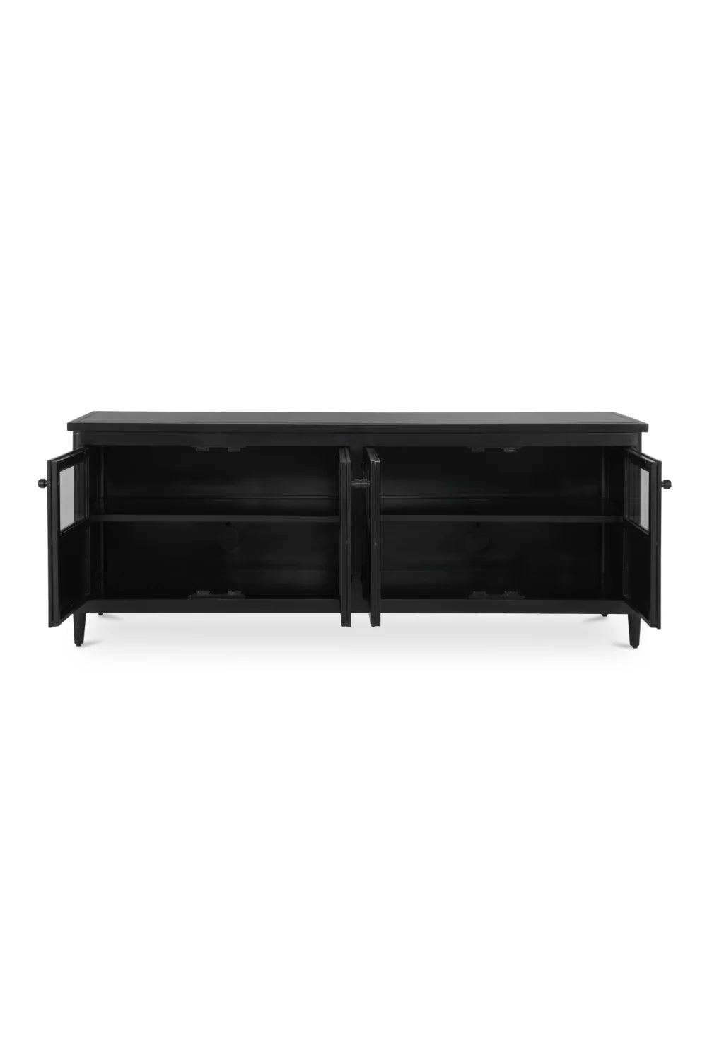 Luxury Black Steel Media Unit Modern Italian Style for Villa