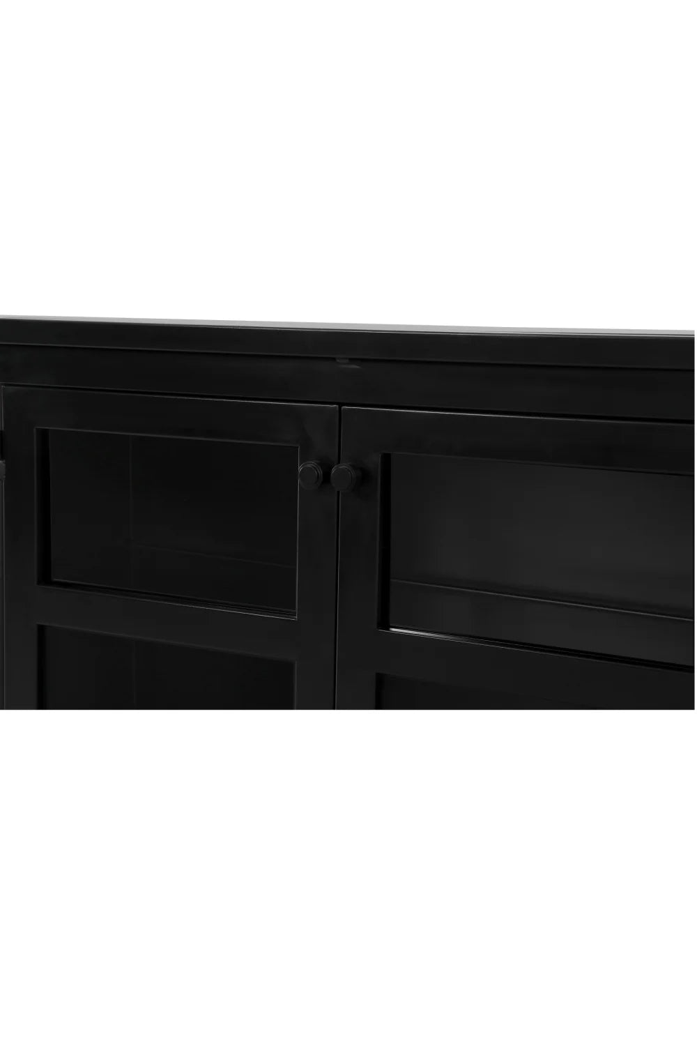 Luxury Black Steel Media Unit Modern Italian Style for Villa